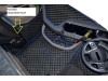 ECO LEATHER FLOOR SET- Black / red stitching/ red trim/ red embroidery  [ FOLDING PASSENGER SEAT ]Suitable for  Daf  XG , XG+