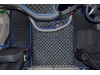 ECO LEATHER FLOOR SET- Black / red stitching/ red trim/ red embroidery  [ FOLDING PASSENGER SEAT ]Suitable for  Daf  XG , XG+