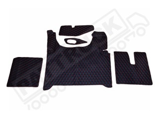 TRUCK ECO LEATHER FLOOR SET-BLACK/RED LOGO compatible with MAN TGX  2021+