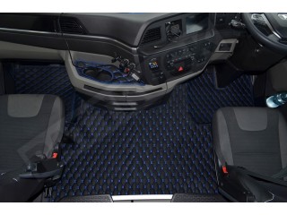 TRUCK ECO LEATHER FLOOR SET-BLACK/GOLD  compatible with MAN TGX  2021+