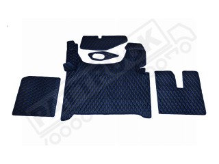 TRUCK ECO LEATHER FLOOR SET-BLACK/GOLD  compatible with MAN TGX  2021+