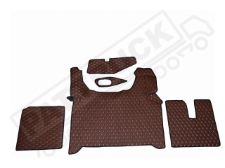 TRUCK ECO LEATHER FLOOR SET-BLACK/Blue  compatible with MAN TGX  2021+