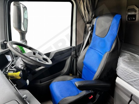 TRUCK ECO LEATHER SEAT COVERS  suitable for DAF  XG ,  XG+   BLACK/RED