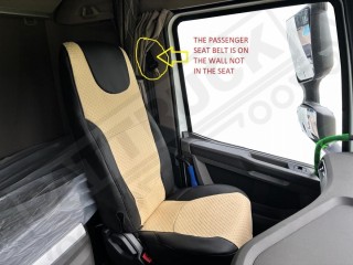 TRUCK ECO LEATHER SEAT COVERS  suitable for DAF  XG ,  XG+   BLACK/BLUE
