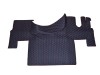 TRUCK ECO LEATHER FLOOR SET-BLACK with RED  FIT RENAULT T RANGE - FLAT FLOOR