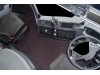 TRUCK ECO LEATHER FLOOR SET-BLACK with RED  FIT RENAULT T RANGE - FLAT FLOOR