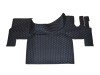 TRUCK ECO LEATHER FLOOR SET-BLACK/RED  FIT RENAULT T RANGE - FLAT FLOOR