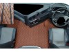 TRUCK ECO LEATHER FLOOR SET-BLACK/BLUE   FIT RENAULT T RANGE WITH ENGINE HUMP