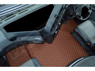 TRUCK ECO LEATHER FLOOR SET-BLACK/BLUE   FIT RENAULT T RANGE WITH ENGINE HUMP