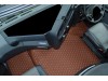 TRUCK ECO LEATHER FLOOR SET-BLACK/BLUE   FIT RENAULT T RANGE WITH ENGINE HUMP