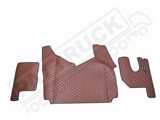 TRUCK ECO LEATHER FLOOR SET-BLACK/BLUE   FIT RENAULT T RANGE WITH ENGINE HUMP
