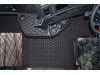 ECO LEATHER FLOOR MAT -BLACK/RED  FIT SCANIA S New Generation  [ 2017+ ] FIXED /FOLDING  PASSENGER SEAT