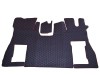 ECO LEATHER FLOOR MAT -BLACK/RED  FIT SCANIA S New Generation  [ 2017+ ] FIXED /FOLDING  PASSENGER SEAT