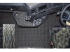 ECO LEATHER FLOOR MAT -BLACK/RED  FIT SCANIA S New Generation  [ 2017+ ] FIXED /FOLDING  PASSENGER SEAT