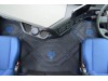 TRUCK ECO LEATHER FLOOR SET-BLACK WITH RED VIKING suitable VOLVO FH5 ,FH4 - FOLDING PASSENGER SEATS