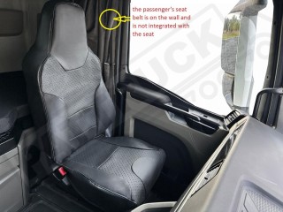 TRUCK ECO LEATHER SEAT COVERS suitable for MAN  TGX from 2021 onwards  PAIR OF BLACK