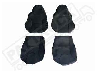 TRUCK ECO LEATHER SEAT COVERS suitable for MAN  TGX from 2021 onwards  PAIR OF BLACK