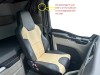 TRUCK ECO LEATHER SEAT COVERS suitable for MAN  TGX from 2021 onwards  PAIR OF BLACK with Beige