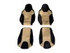 TRUCK ECO LEATHER SEAT COVERS suitable for MAN  TGX from 2021 onwards  PAIR OF BLACK with Beige