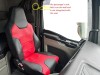 TRUCK ECO LEATHER SEAT COVERS suitable for MAN  TGX from 2021 onwards  PAIR OF BLACK with Blue