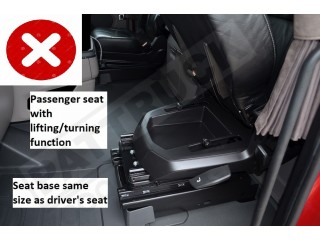 ECO LEATHER FLOOR MAT -BLACK/RED  FIT SCANIA S New Generation  [ 2017+ ] FIXED /FOLDING  PASSENGER SEAT