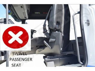 ECO LEATHER FLOOR MAT -BLACK/RED  FIT SCANIA S New Generation  [ 2017+ ] FIXED /FOLDING  PASSENGER SEAT