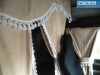 CURTAINS FIT MAN XXL -BEIGE WITH WHITE TASSELS