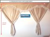 CURTAINS FIT MAN XXL -BEIGE WITH WHITE TASSELS