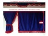 MAN XXL TRUCK CURTAINS SET BLUE WITH  RED TASSELS