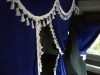MAN XXL TRUCK CURTAINS SET BLUE WITH WHITE TASSELS