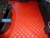 TRUCK ECO LEATHER FLOOR SET- COMPATIBLE WITH VOLVO FH 4 2013+[TWIN AIR SEATS] RED