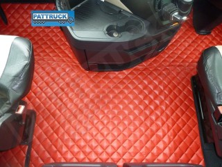 MERCEDES MP4 BIG-GIGA SPACE CAB  TRUCK ECO LEATHER FLOOR SET-RED-WITH LIFTING PASSENGER  SEAT