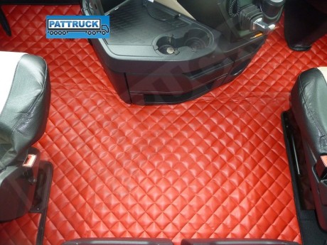 MERCEDES MP4 BIG-GIGA SPACE CAB  TRUCK ECO LEATHER FLOOR SET-RED-WITH LIFTING PASSENGER  SEAT