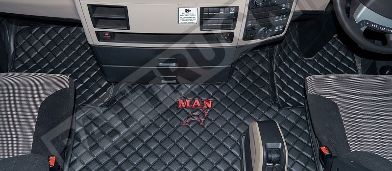 MAN eco leather floor set BLACK - for good price